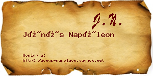 Jónás Napóleon névjegykártya